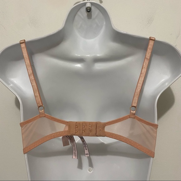 Victoria Secret Dream Angels Lined Demi Lace Beige Bra Size 32D - Picture 8 of 11